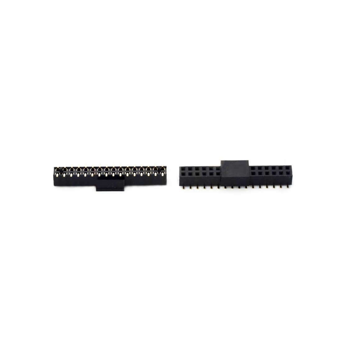 FH1007 排母连接器 Pitch 1.00mm 180° 双排 SMT+CAP 排母 塑高2.1mm PC3.9 2X16Pin 黑色 镀全金G/F